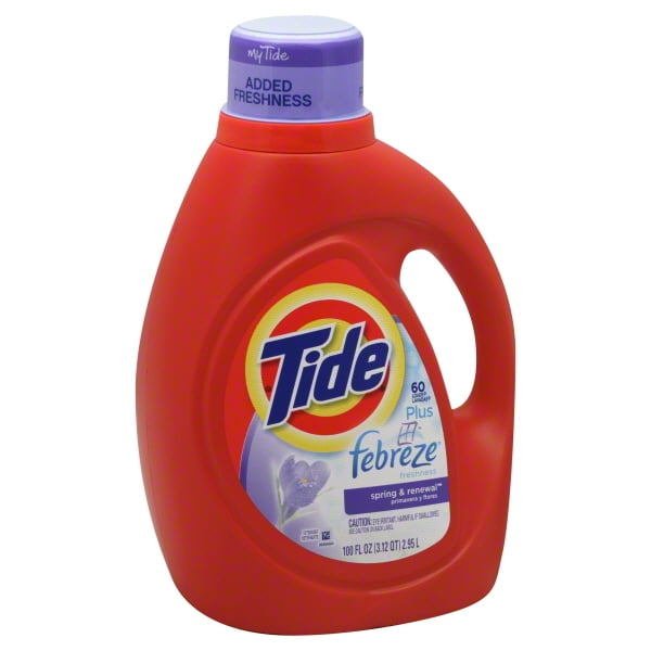 Tide 2X Ultra Liquid Laundry Detergent with Febreze Freshness, 100 fl oz