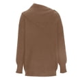thumbnail image 5 of Qulqfy Cozy Sweaters Women Yellow Pullover Cowl Neck Tunic Sweater Long Sleeve Trendy Knit Shirts Tops for Women, 5 of 5
