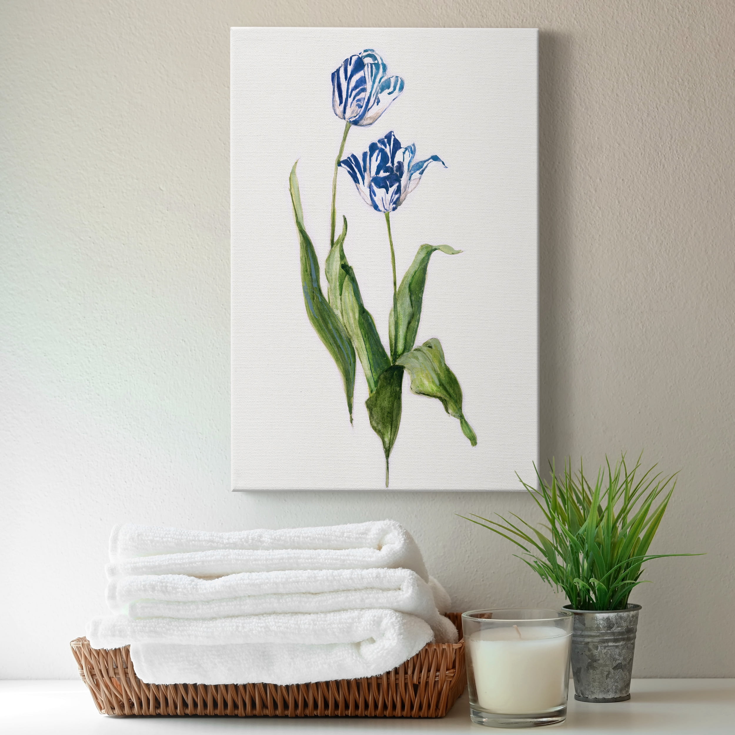 Blue Lively Botanical II Premium Gallery Wrapped Canvas - Ready to Hang - 32 x 48