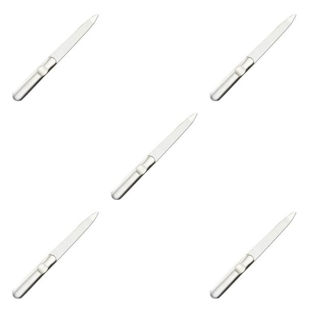 Seitruly Nail File Stainless Steel Double Sided Care Buffer Manual Tool Professional Reusable Scrub Art Polishing Manicure Type2 NO2