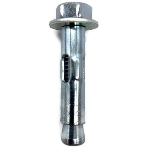 (4 Pack) Sleeve Anchors (w/Nuts & washers), Zinc Plated Steel, Hex Head, 5/16" x 1.5" Long