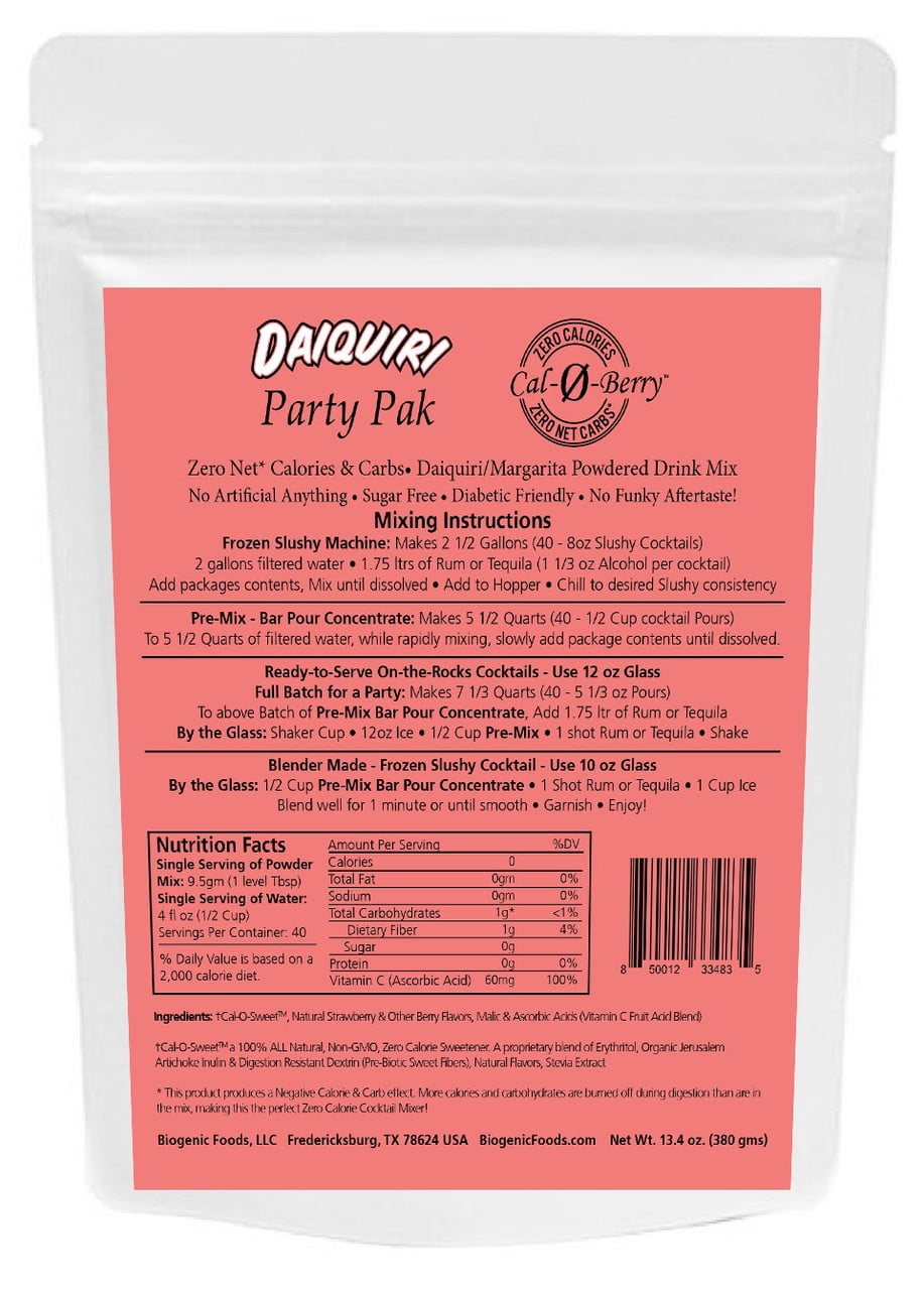 Skinny Cal0Berry Zero Calorie All Natural Strawberry Daiquiri