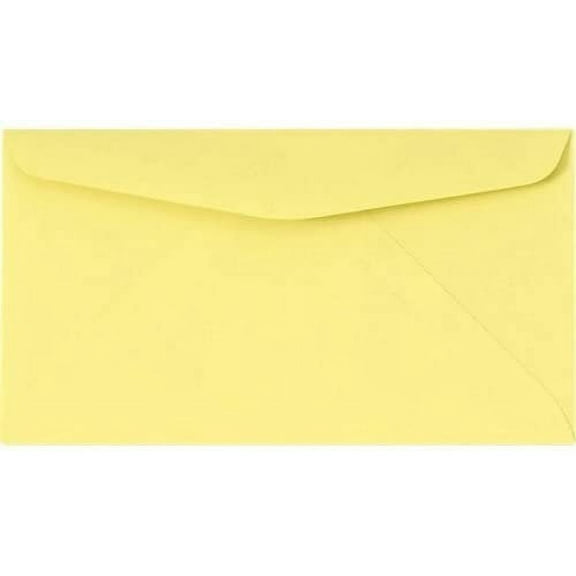 #6 3/4 Reply Business Envelopes - 50 Per Pack (Pastel Canary)