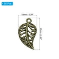 thumbnail image 2 of Uxcell Colgantes de Hoja, Paquete de 50, Cuentas de Hoja de Metal en Granel, Encanto de Malla para Fabricación de Joyas, Bronce, 2 of 6