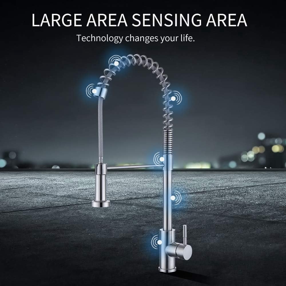 Touch Control Kitchen Faucets Smart Sensor Water Tap, Stainless Steel Kitchen Faucets, Three Ways Sink Mixer Kitchen Faucet