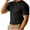 Black, variant on Dovford Men's Ribbed Knit T-Shirts Short Sleeve Casual Crewneck Slim Fit Textured Pullover Tees