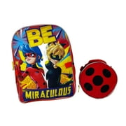 Miraculous Ladybug 16 Backpack with Round Lunch Bag