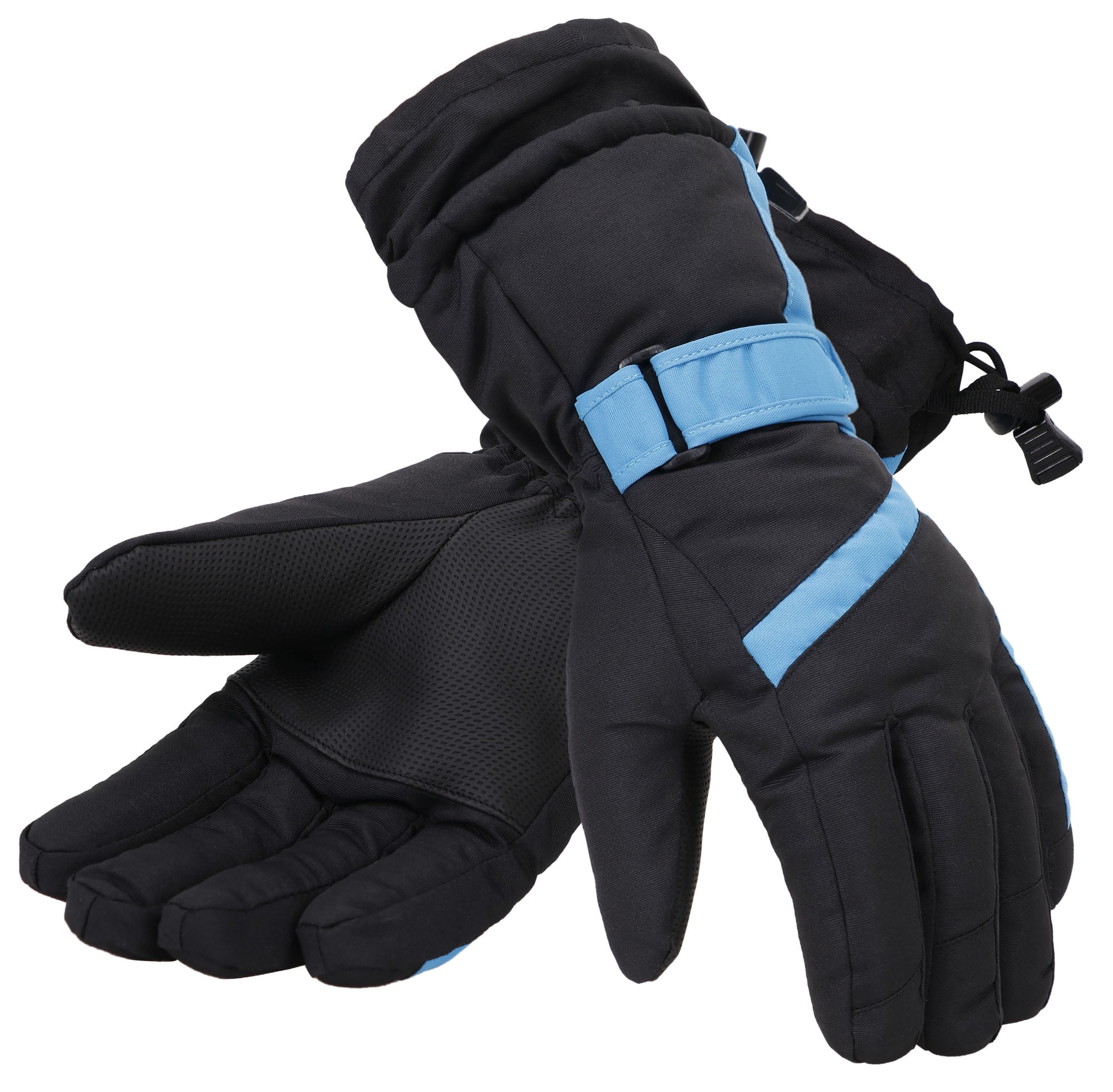 Simplicity Women's Waterproof 3M Thinsulate Winter Ski Gloves,Black