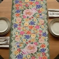 thumbnail image 5 of Table Runners 70 Inches Long Dress Scarves, Green Boho Flower Farmhouse Coffee/Dining/Kitchen Table Decor, Holiday Table Runner, Spring Watercolor Country Floral Plant 13x70 Inch, 5 of 9