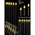 thumbnail image 3 of 6 Pcs Flameless Taper Candles Battery Operated Bulk Fake 11 Inch Candles Light LED Candlesticks Flickering Tapered for Wedding Halloween Christmas Decoration、, 3 of 7