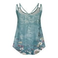 thumbnail image 7 of Drses Womens Summer Floral Eyelet Embroidery Tank Tops Loose Fit Scoop Neck Sleeveless Tops Spaghetti Strap Camisole Shirts, 7 of 7