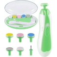 thumbnail image 2 of 6 in 1 Baby Nail Trimmer Electric, Newborn Infant Toddler Safe Electric Nail Clipper with 1 Infant Nail Trimmer 8 Trimmer Head for Newborn Infant Toddler or Adult, Green, 2 of 8
