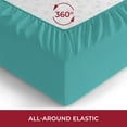 thumbnail image 3 of Mellanni Fitted Sheet with up to 16 inch Deep Pocket, Soft Microfiber, 1 Piece King, Teal, 3 of 7