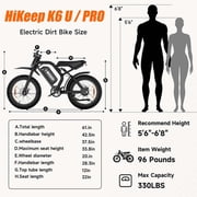 20 Fat Tire Electric Bike for Adults, 1500W Peak Dirt Ebike, 48V 17.5Ah Battery, Electric Mountain Bike for Men, UL2849