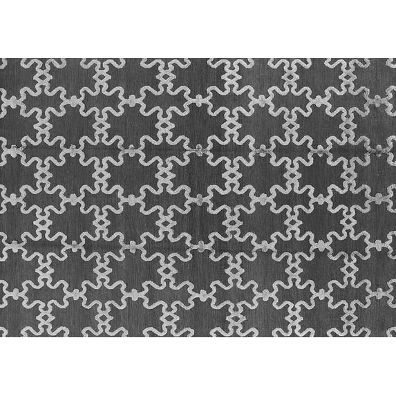 Ahgly Company Indoor Rectangle Oriental Gray Industrial Area Rugs, 2' x 5'