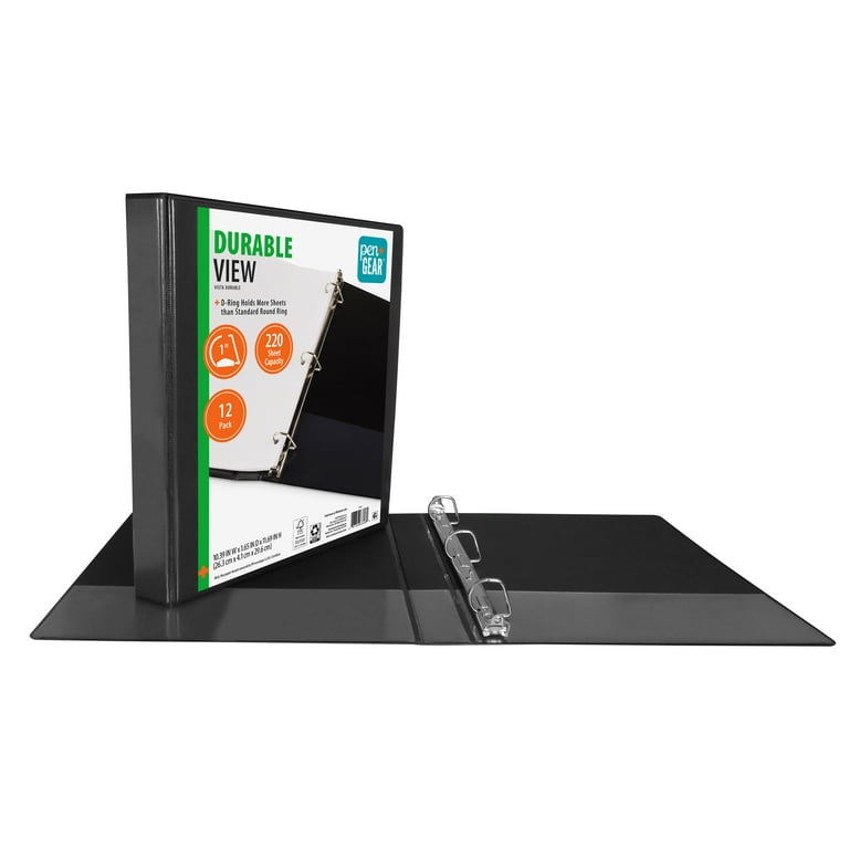 Pen+Gear 1-Inch Durable Binder, Black, 12 Pack photo 7