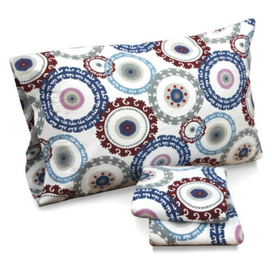 Tribeca Living Medallion 100% Cotton Deep Pocket Printed Sheet Set