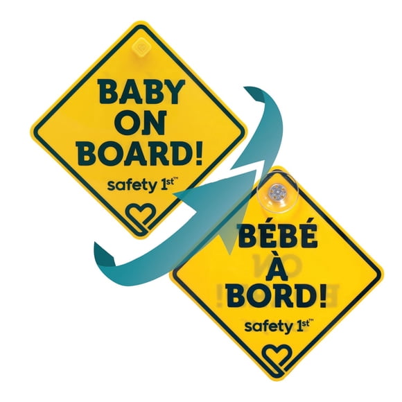 Enseigne bilingue Baby on Board®/Bébé à bord® de Safety 1st