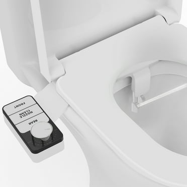 PHANCIR Bidet Attachment, Non-Electric Adjustable Water Pressure, Front and Rear Washing Double Nozzle Bidet