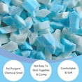 thumbnail image 4 of Bean Bag Filler, 5 Pounds Comfortable and Soft Shredded Memory Foam Filling with Gel, Blue & White BeanBag Stuffing for Various Pillows/Punching Bag/Couch Cushions/Pouf/Dog Bed, 4 of 8
