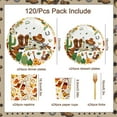 thumbnail image 2 of Western Cowboy Birthday Party Decorations - AFN1120Pcs Western Cowboy Paper Plates and Napkin Cup Forks Disposable Tableware Set for Baby Shower Wild West Party Supplies | Serve 24, 2 of 3
