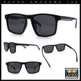 thumbnail image 2 of Polarized Gentlemanly Hipster Mens Sport Horn Rim Plastic Sunglasses [Black Blue White - Black], 2 of 7