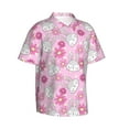 thumbnail image 2 of Daiia Sunflower Rabbit Hawaiian Shirt for Men Gentle Cotton Regular Short Sleeve Casual-Small, 2 of 9