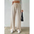 thumbnail image 2 of Niceyoeuk Women Knit Wide Leg Pants Textured Bow Loose Casual Sweater Trousers, 2 of 6