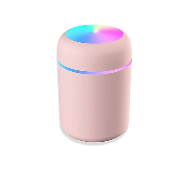 Ounissouiy Humidificador de aire de 300ml, difusor ultrasónico de aceites esenciales con USB, humidificador de luz romántico, Mini purificador de Humidificadores rosa Ounissouiy HA8569-01B