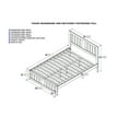thumbnail image 6 of AFI Tahoe 14" Full Wood Platform Bed with Slatted Headboard and Footboard, White, 6 of 6