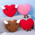 thumbnail image 5 of Red Love Heart Plushie Stuffed Fly Wings Plush Toy Plush Pink Heart Office Decor Cushion for Girl Nap Sleep Pillow for Her Gift, 5 of 5