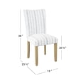 thumbnail image 4 of HomePop Traditional Fabric Parsons Dining Chair, Blue (Set of 2), 4 of 12