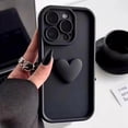 thumbnail image 3 of Luxury Cute 3D Love Heart Silicone Phone Case For iPhone 15 13 12 11 14 Pro Max X XR XS 8 Plus Shockproof Candy Back Cover, 3 of 5