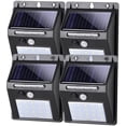 thumbnail image 1 of Lámpara solar para exterior, luz solar LED con sensor de movimiento, para decoración de paredes de jardín, iluminación solar inalámbrica, resistente al agua IP65, 5 piezas, 1 of 5