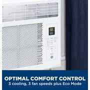 GE® 6,000 BTU, 115V Electronic Window Air Conditioner, Covers up to 250 sq ft., with Eco Mode & Remote Control