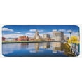 thumbnail image 1 of United States Kitchen Mat, Providence Rhode Island Riverfront Spring Season Water Reflection Buildings, Plush Decorative Kitchen Mat with Non Slip Backing, 47" X 19", Multicolor, by Ambesonne, 1 of 1