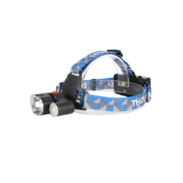 Cabeza linterna Aluminio aleación T6 COB Rotary Zoom Ajustable Operación de manos libres Operación Luces para la cabeza para acampar suministros de emergencia Methold OD019738-00B