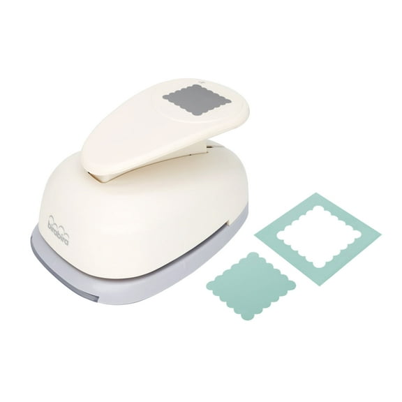 Bira Craft 2 1/4" x 2 1/4" Scalloped Square Lever Action Craft Punch for Paper Crafting Scrapbooking(3 inch Scalloped Square Punch measured diagonally)