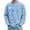 Sky Blue-g, variant on Men's Autumn And Winter Long Sleeved Fleece Lined Outdoor Casual Half Zip Hoodless Top