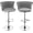 Gray, variant on MOOSENG Velvet Swivel Bar Stools Set of 2, Adjustable Height Counter Chairs with Back & Footrest, Modern Upholstered Barstools for Kitchen Island Black