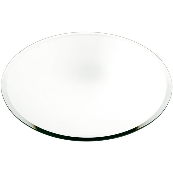 Plymor 14" Round, 5mm Thick Beveled Glass Mirror Circle