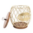 thumbnail image 1 of Coffee Pod Rack Holder, Large Capacity Coffee Capsule Storage Organizer with Wooden Base for Home & Office, Black Wire Design for Kitchen or Cafe, 1 of 7