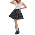 thumbnail image 2 of INSPIRE CHIC Women's Length Crinoline Prom Evening Wedding Dress Petticoats Underskirt Tutu Half Slips S Black 50cm, 2 of 5