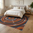 thumbnail image 3 of ODIKA Entrance Symmetrical Ring Decorative Circle Round Circular Made Non-Slip Chair-Friendly Floor for Dining Room, Under Table, Office, 3 of 7