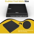 thumbnail image 3 of 4 Pack 3x3inch Black Square Rubber Furniture Caster Cups with Anti-Sliding Floor Grip, NOGIS Non Slip Furniture Pads and Floor Protectors for Hardwood Floors and Other Floor Types, 3 of 7