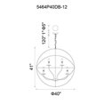 thumbnail image 4 of CWI Lighting Arza 12 Light Up Chandelier With Brown Finish, 4 of 4