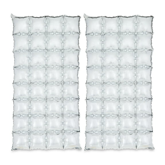 Silver Foil Air-Filled Balloon Backdrops, 27" x 55", 2 Count, by Way To Celebrate