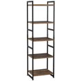Homfa Tall Narrow Bookcase, Wood Iron Etagere Bookshelf, 59.1'' H 5