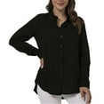 thumbnail image 2 of Clothing 2025 Super Soft Wrinkle Free Button Down Shirts for Women Formal Work Dress Blouses Tops Womens Button Down Shirts Boyfriend Long Sleeve Oversized Blouses Tops, 2 of 6