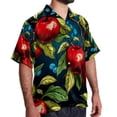 thumbnail image 2 of Fruit Men's Short Sleeve Poplin Shirt, Casual Printed Button Down, Summer Beach Hawaiian Shirts, Unisex, 2 of 6